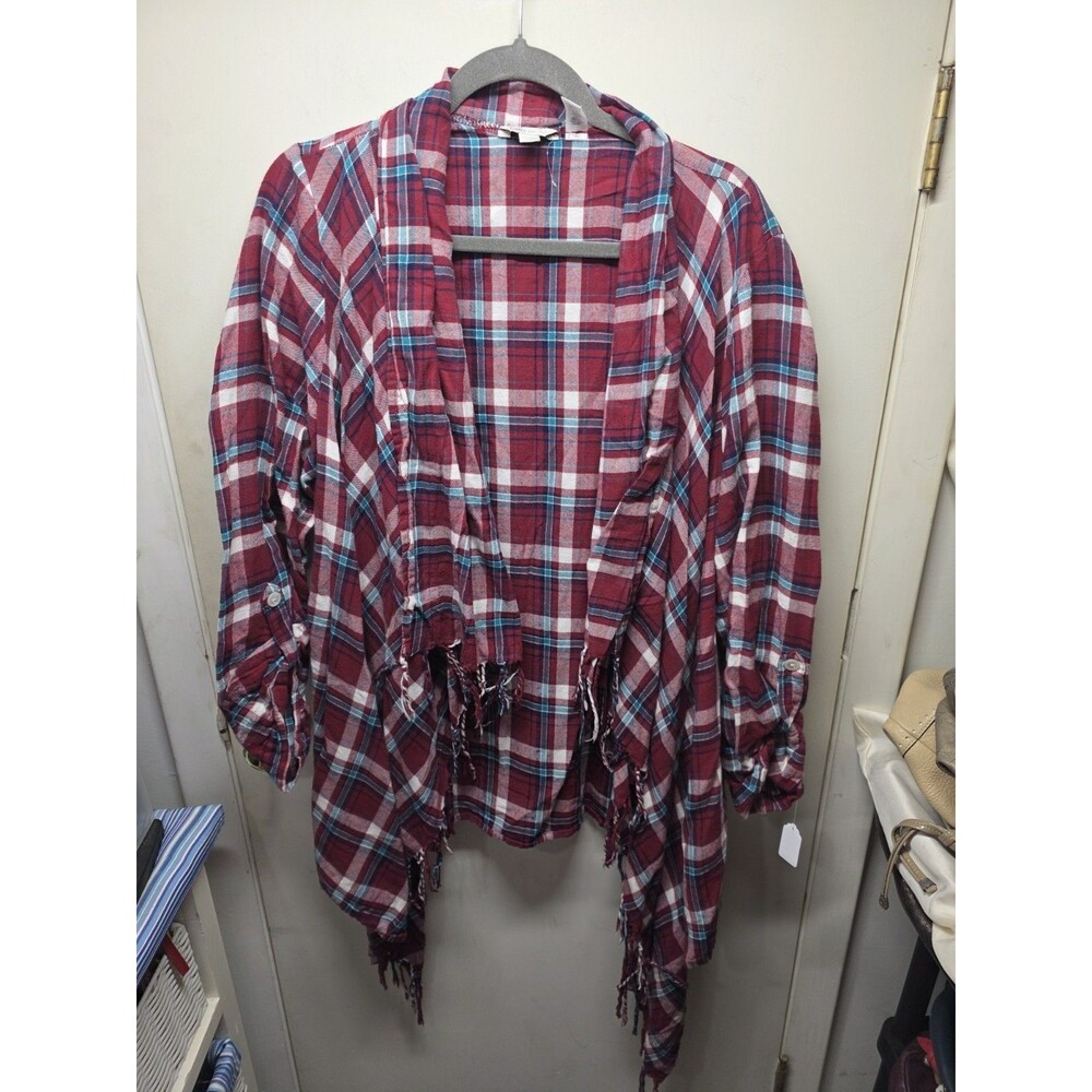 CATO Red Flannel Cover/Shawl Women's Plus Size 18/20